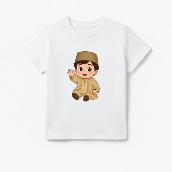 T-shirt Enfant Tunisien - Bébé Garçon en Jebba Beige