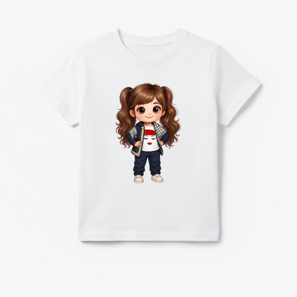 T-shirt Enfant Moderne - Fille Tunisienne Style Casual Chic